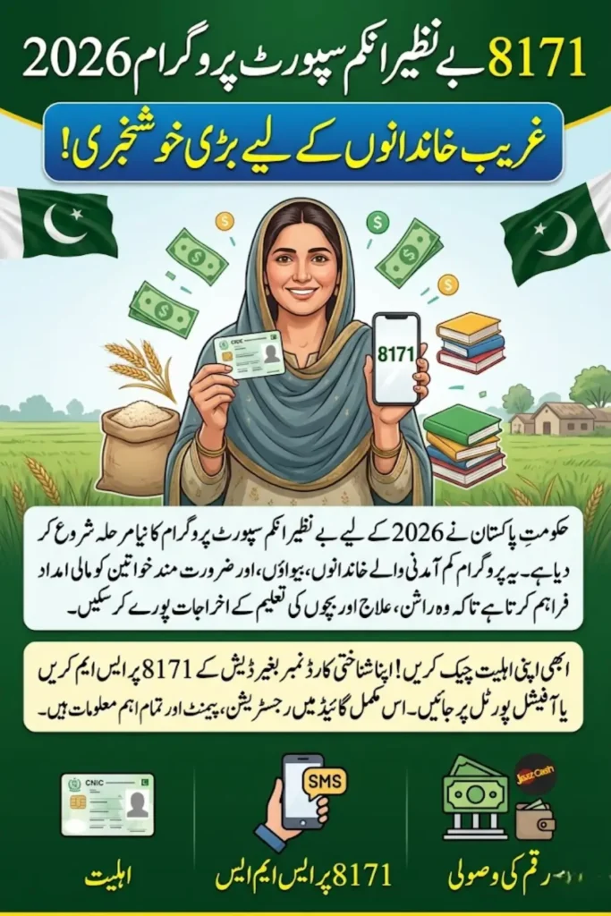8171 Benazir Income Support Programme 2026 Eligibility Registration Payment Process Guide
