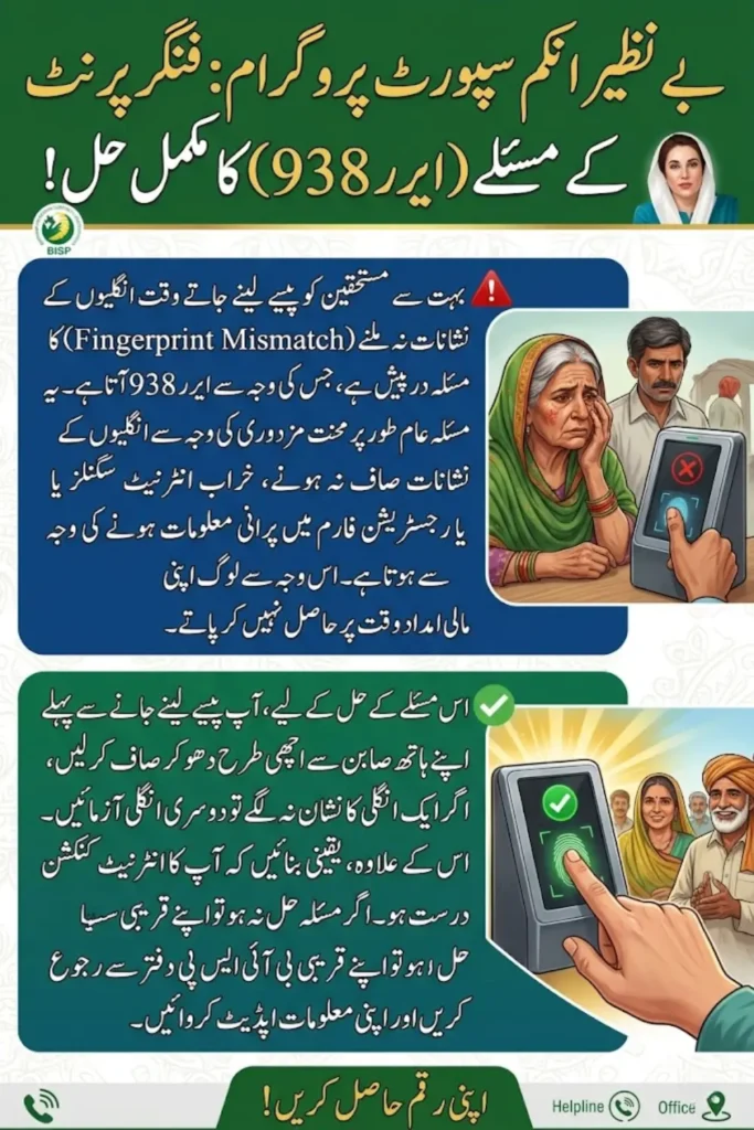 BISP Error Code 938 Issue Solve In 2026 Latest Update Fingerprint Not Match Problem
