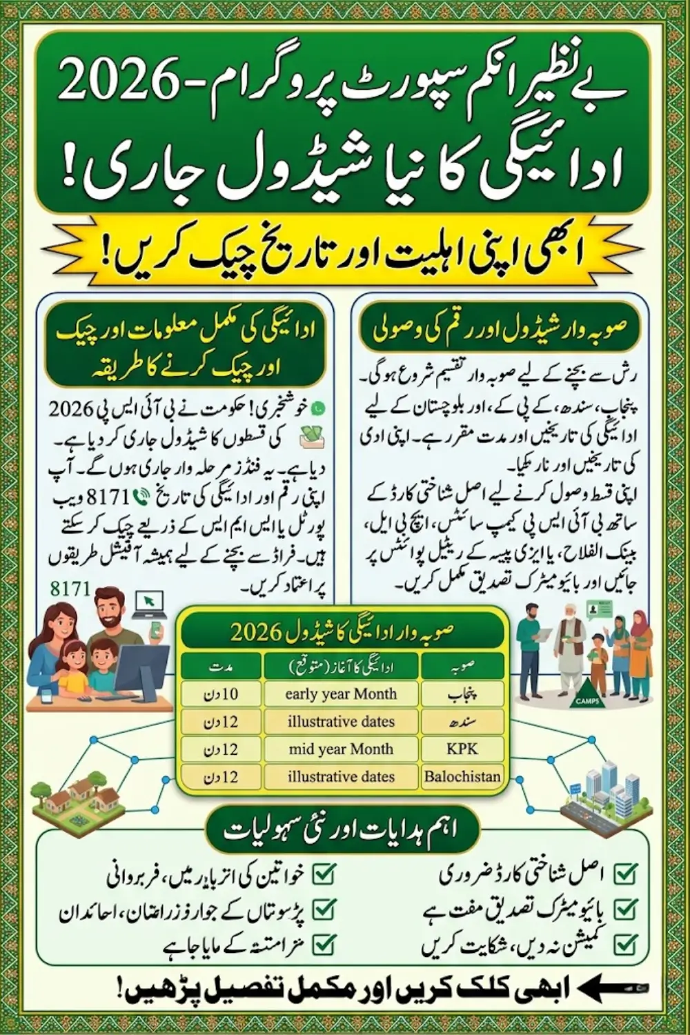 Benazir Income Support Programme 2026 Payments Schedule Released Latest 8171 Update