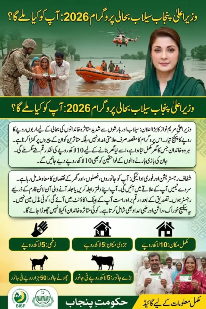 CM Punjab Sailab Bahali Program 2026: Full Details of Compensation and Registration Process