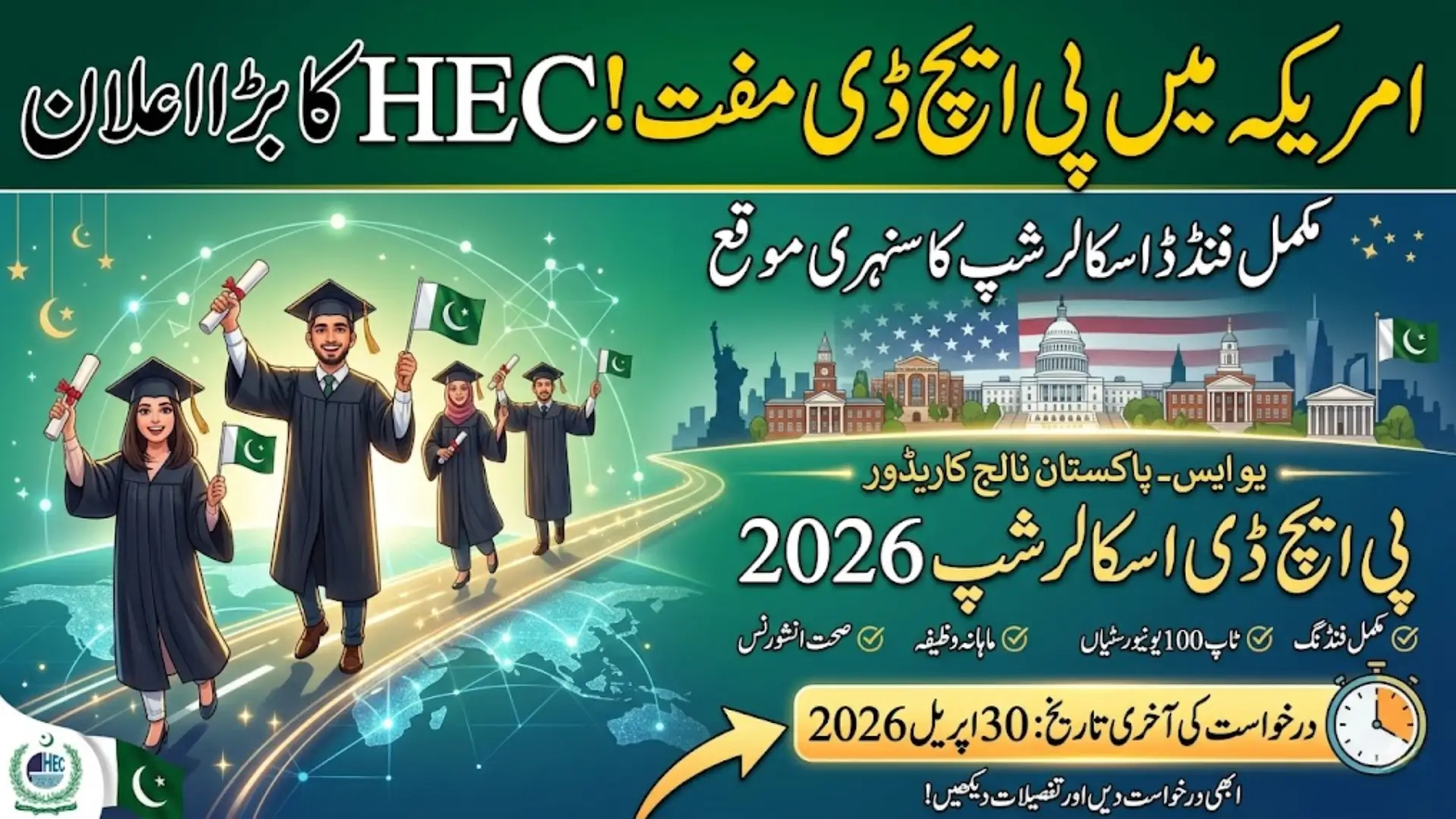 HEC US-Pakistan Knowledge Corridor PhD Scholarships 2026 Fully Funded Opportunity for Pakistani Students