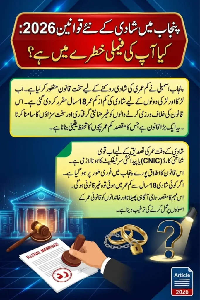Punjab Child Marriage Restraint Bill 2026 Passed Minimum Marriage Age Set to 18 for Boys and Girls