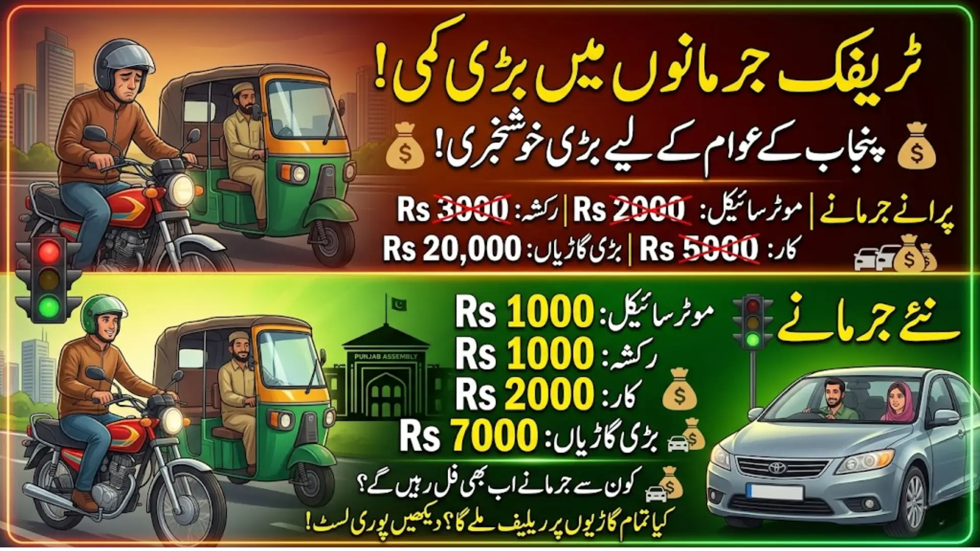 Punjab Traffic Fines Reduced: Punjab Assembly Passes Key Amendments to Motor Vehicle Law for Motorist Relief