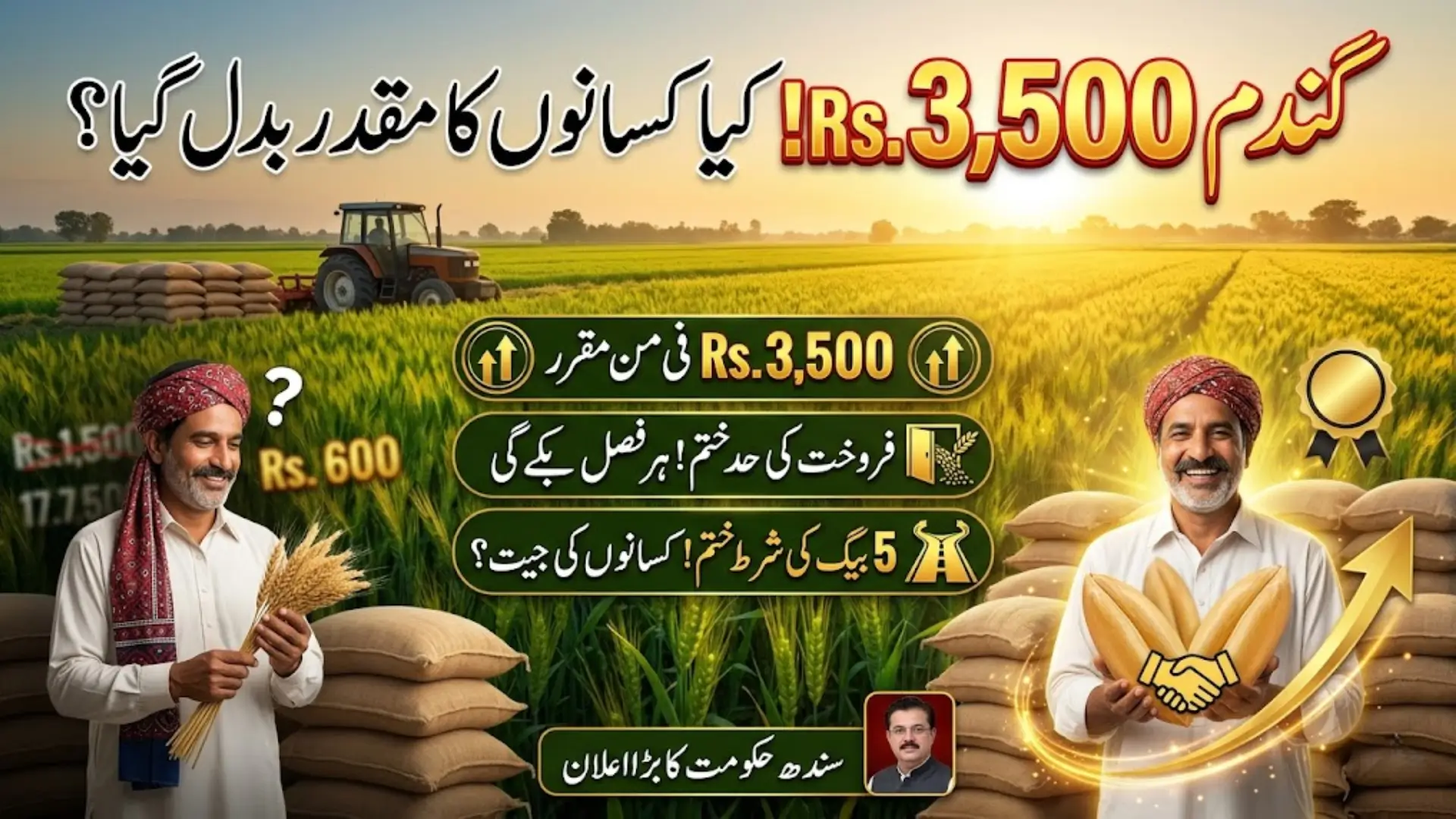 Sindh Government Wheat Support Price with 1 Million Metric Ton Procurement Target Check Now