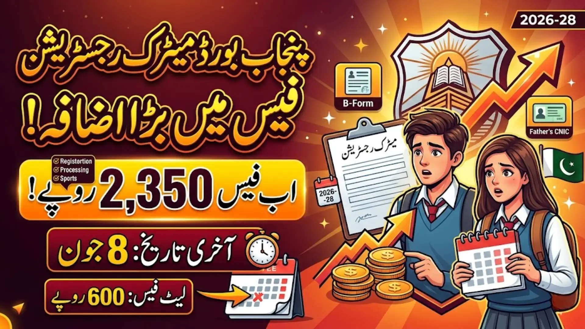 Punjab Matric Registration Fee Increase 2026: Complete Details for Class 9 and 10 Students