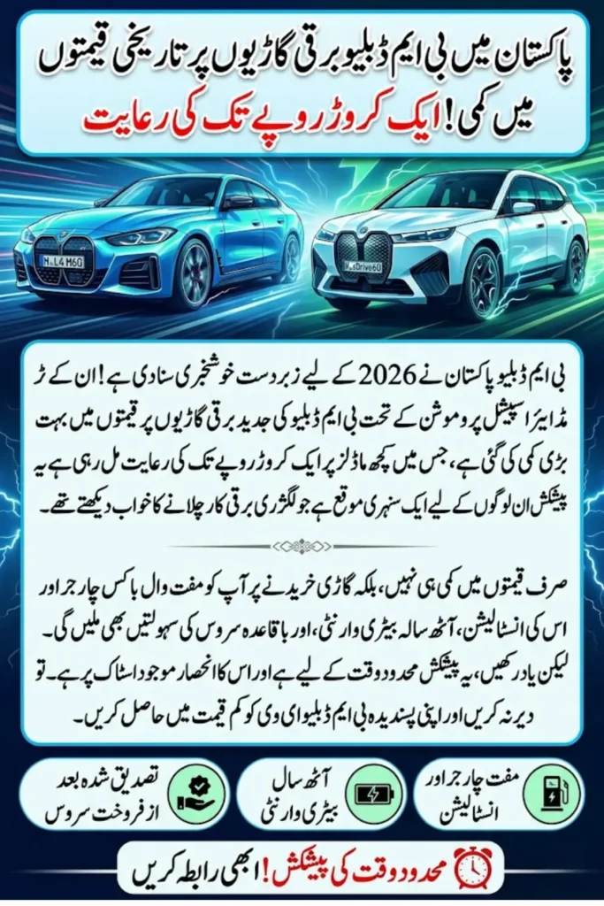 BMW Pakistan EV Price Cuts 2026: Mid Year Special Offer with Up to Rs. 10.3 Million Discount