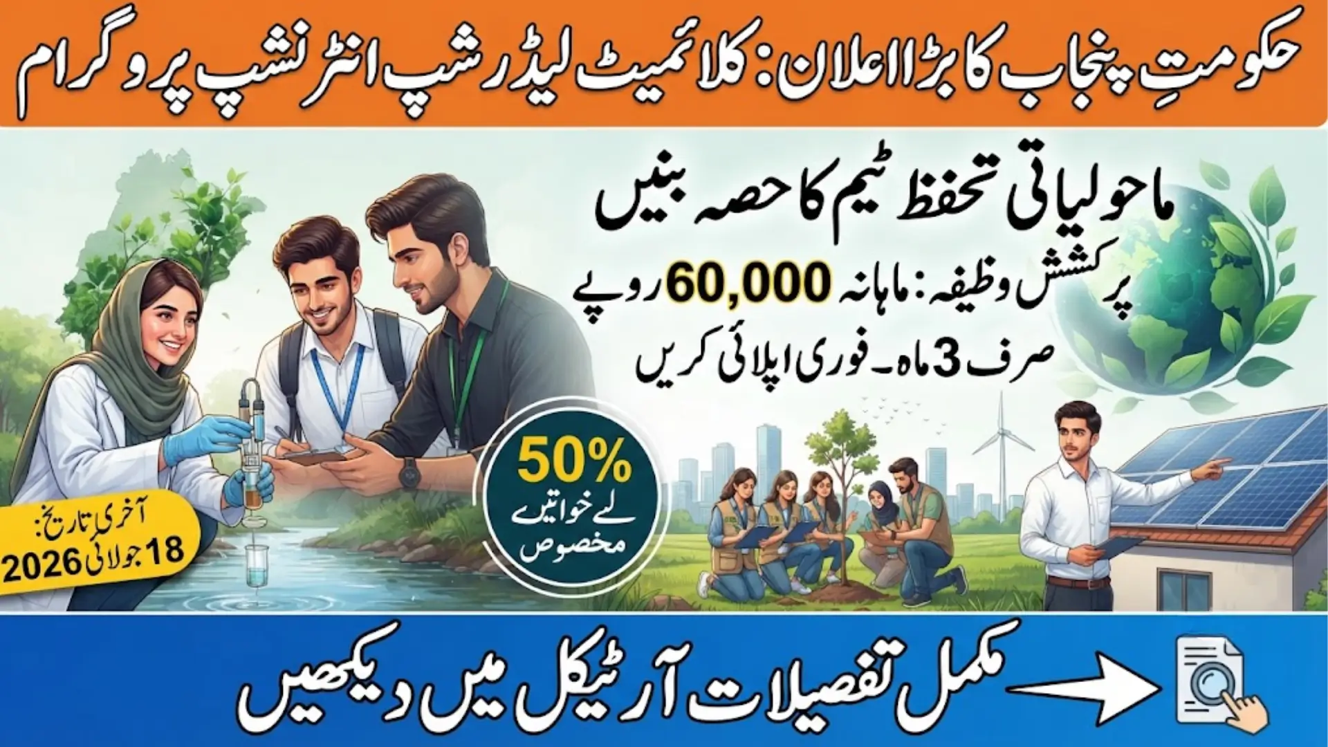 Punjab Climate Leadership Internship Program Phase-II Batch-II: Apply Now for Rs. 60,000 Stipend