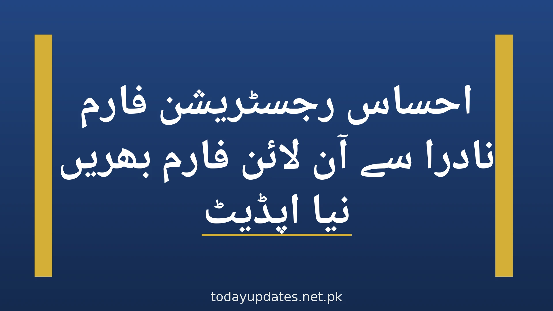 Ehsaas Program NADRA Online Registration 2026